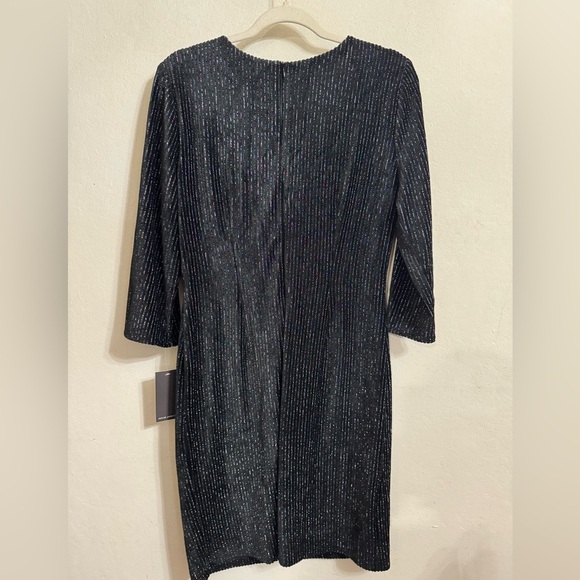 Julia Jordan Velour Metallic Stripe Elegant Sheath Dress Size 8 NEW WITH TAG! - Picture 3 of 8